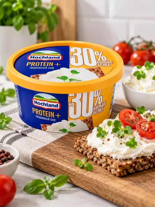 Творожный сыр сливочный PROTEIN+ 50% 140гр  Hochland