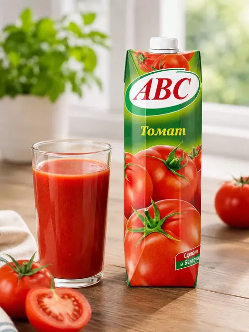 Сок Томатный с солью и сахаром восстановленный  т/пак 1л АВС РБ