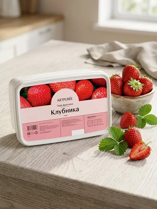 Клубника пюре замороженное Artpuree, 1кг