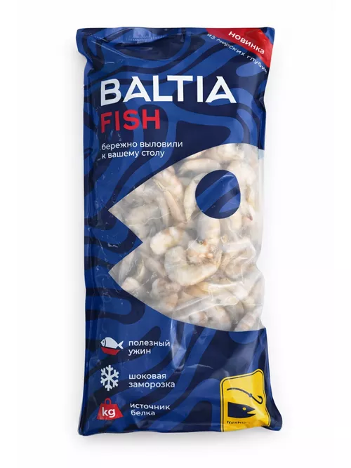 Креветка ваннамей б/г в панцире 71/90 BALTIA FISH уп. 1кг